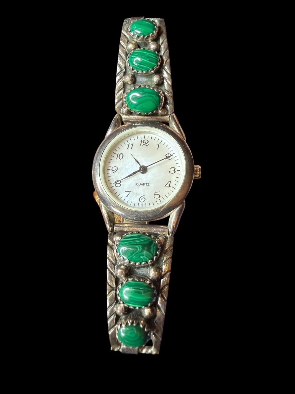 Vintage Benny Ramone watch with beautiful malachite accents